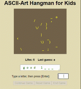 ASCII-hangman Web-App