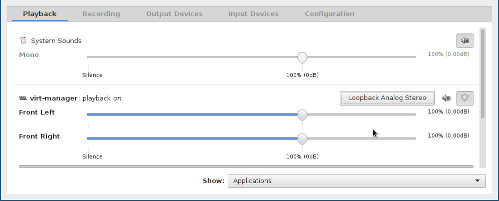 redirect VM output in loopback device